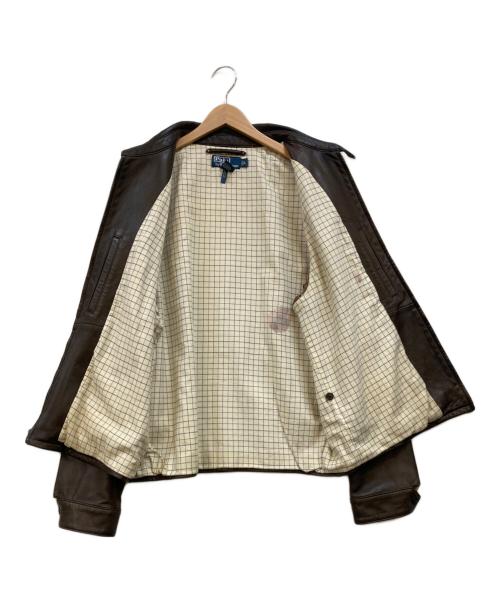 POLO RALPH LAUREN（ポロ・ラルフローレン）POLO RALPH LAUREN (ポロ・ラルフローレン) 90s ラムレザージャケット ブラウン サイズ:Lの古着・服飾アイテム