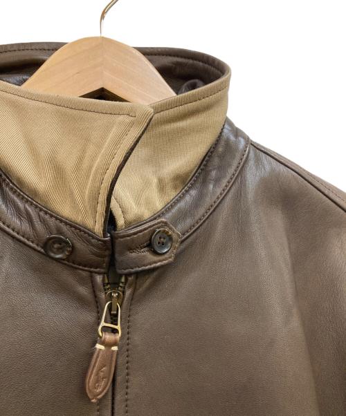 POLO RALPH LAUREN（ポロ・ラルフローレン）POLO RALPH LAUREN (ポロ・ラルフローレン) 90s ラムレザージャケット ブラウン サイズ:Lの古着・服飾アイテム