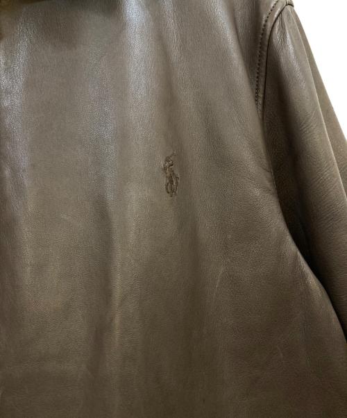 POLO RALPH LAUREN（ポロ・ラルフローレン）POLO RALPH LAUREN (ポロ・ラルフローレン) 90s ラムレザージャケット ブラウン サイズ:Lの古着・服飾アイテム
