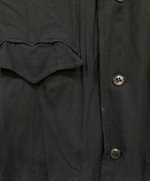 GROUND Y（グラウンドワイ）GROUND Y (グラウンドワイ) レーヨンロングシャツ ブラック サイズ:34の古着・服飾アイテム