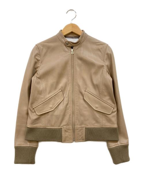 FRAMeWORK（フレームワーク）FRAMeWORK (フレームワーク) シープスキン ジップアップブルゾン ブラウン サイズ:38の古着・服飾アイテム