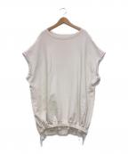 COGTHEBIGSMOKEコグザビッグスモーク）の古着「ドローストリング カットオフスウェット」｜アイボリー