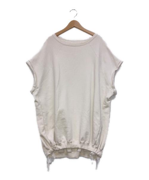 COGTHEBIGSMOKE（コグザビッグスモーク）COGTHEBIGSMOKE (コグザビッグスモーク) ドローストリング カットオフスウェット アイボリー サイズ:下記参照の古着・服飾アイテム