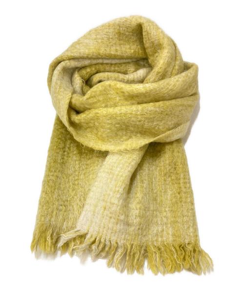 THROW（スロー）THROW (スロー) モヘアウールマフラー イエローの古着・服飾アイテム