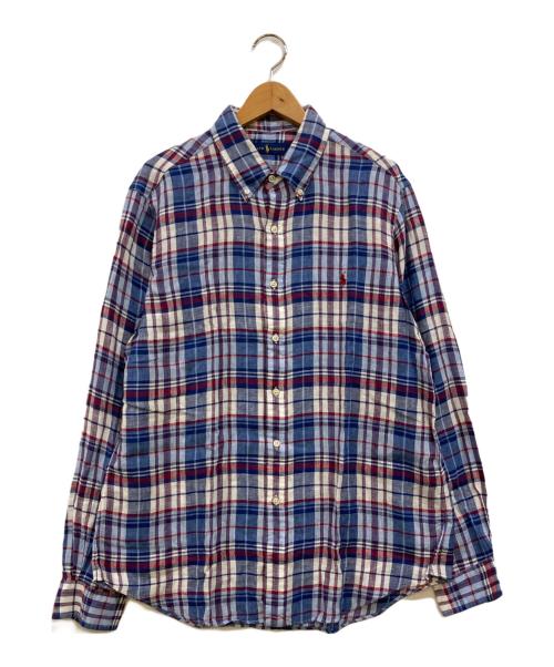 RALPH LAUREN（ラルフローレン）RALPH LAUREN (ラルフローレン) リネンシャツ ブルー サイズ:Lの古着・服飾アイテム