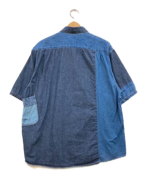 KAPITAL（キャピタル）KAPITAL (キャピタル)  IDG Patchwork Kathmandu Shirt ブルー サイズ:Mの古着・服飾アイテム