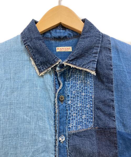 KAPITAL（キャピタル）KAPITAL (キャピタル)  IDG Patchwork Kathmandu Shirt ブルー サイズ:Mの古着・服飾アイテム