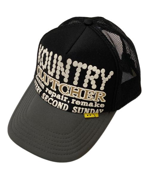 KAPITAL（キャピタル）KAPITAL (キャピタル) KOUNTRY CLUTCHER メッシュキャップ ブラック サイズ:FREEの古着・服飾アイテム