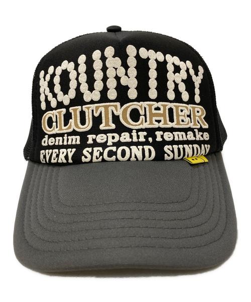 KAPITAL（キャピタル）KAPITAL (キャピタル) KOUNTRY CLUTCHER メッシュキャップ ブラック サイズ:FREEの古着・服飾アイテム