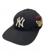 New Era×GUCCIニューエラ×グッチ）の古着「19SS 刺繍キャップ」｜ブラック