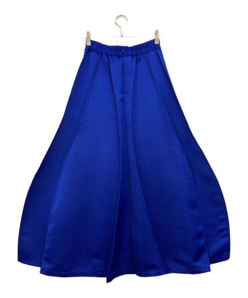 UN3D.（アンスリード）UN3D. (アンスリード) OUT SEAM SATIN SK ブルー サイズ:38の古着・服飾アイテム