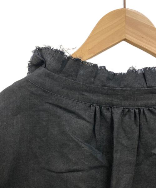 journal standard luxe（ジャーナルスタンダード ラックス）journal standard luxe (ジャーナルスタンダード リュクス) ソフトリネン タックフリルブラウス ブラック サイズ:下記参照の古着・服飾アイテム