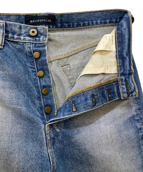 MADISON BLUE（マディソンブルー）MADISON BLUE (マディソンブルー) RASHED SAROUEL PANTS DENIM　クラッシュドサルエルデニム ブルー サイズ:01(S)の古着・服飾アイテム