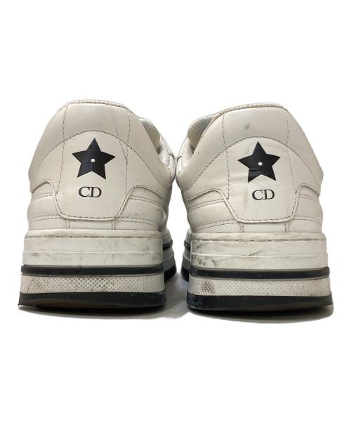 Christian Dior（クリスチャン ディオール）Christian Dior (クリスチャン ディオール) D-FREEWAY レザーローカットスニーカー ホワイト サイズ:36の古着・服飾アイテム