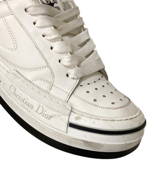 Christian Dior（クリスチャン ディオール）Christian Dior (クリスチャン ディオール) D-FREEWAY レザーローカットスニーカー ホワイト サイズ:36の古着・服飾アイテム