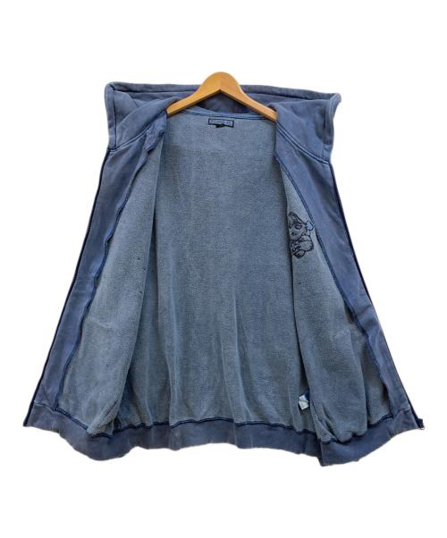 GALFY（ガルフィー）GALFY (ガルフィー) 染め染めわんわんボロボロパーカー ブルー サイズ:大型犬(XL)の古着・服飾アイテム