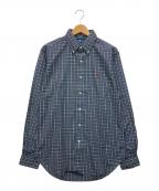 RALPH LAURENラルフローレン）の古着「ボタンダウン チェックシャツ」｜グリーン×レッド