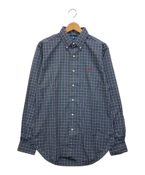 RALPH LAUREN（ラルフローレン）RALPH LAUREN (ラルフローレン) ボタンダウン チェックシャツ グリーン×レッド サイズ:US S(チェスト92)の古着・服飾アイテム