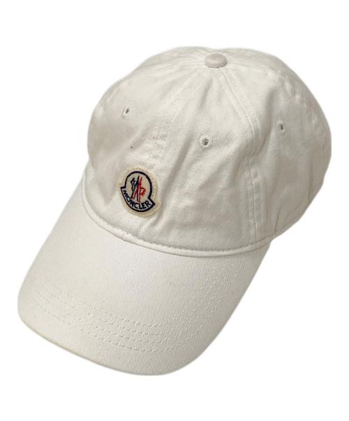 MONCLER（モンクレール）MONCLER (モンクレール) BERRETTO BASEBALL CAP ロゴワッペンキャップ ホワイトの古着・服飾アイテム