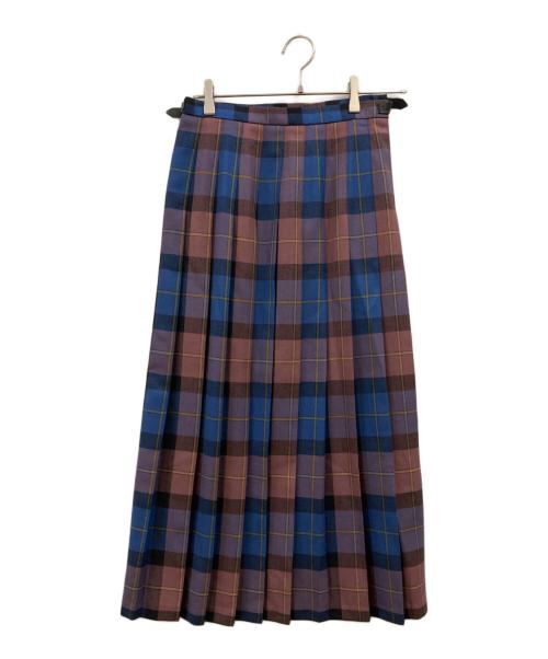 O'NEIL OF DUBLIN（オニールオブダブリン）O'NEIL OF DUBLIN (オニールオブダブリン) コンビラッププリーツロングスカート パープル サイズ:42の古着・服飾アイテム