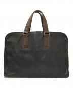 土屋鞄ツチヤカバン）の古着「アルマス バッファロー レザー ハンド ブリーフケース」｜ブラック×ブラウン