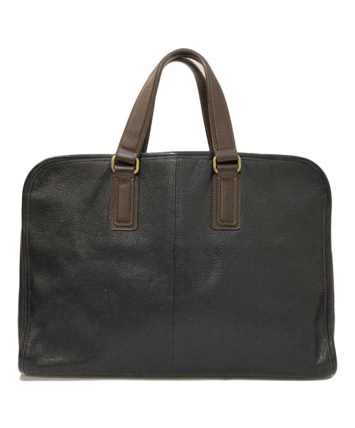 土屋鞄（ツチヤカバン）土屋鞄 (ツチヤカバン) アルマス バッファロー レザー ハンド ブリーフケース ブラック×ブラウンの古着・服飾アイテム