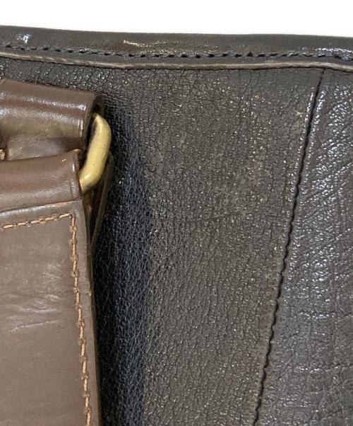 土屋鞄（ツチヤカバン）土屋鞄 (ツチヤカバン) アルマス バッファロー レザー ハンド ブリーフケース ブラック×ブラウンの古着・服飾アイテム