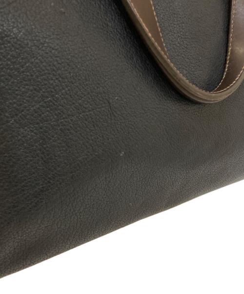 土屋鞄（ツチヤカバン）土屋鞄 (ツチヤカバン) アルマス バッファロー レザー ハンド ブリーフケース ブラック×ブラウンの古着・服飾アイテム