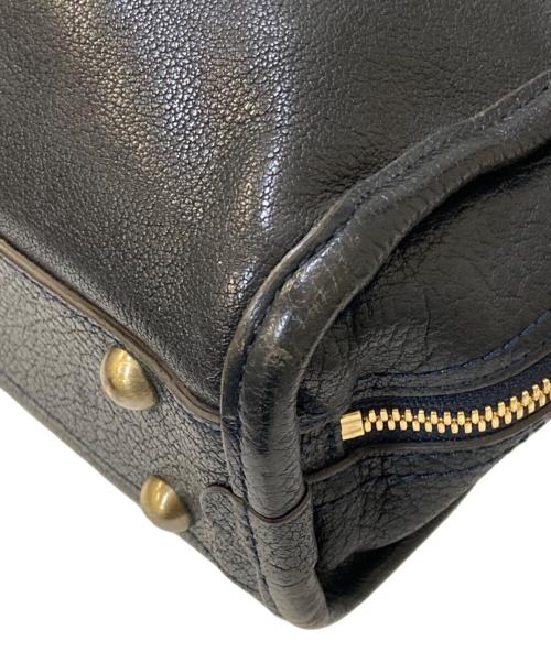 土屋鞄（ツチヤカバン）土屋鞄 (ツチヤカバン) アルマス バッファロー レザー ハンド ブリーフケース ブラック×ブラウンの古着・服飾アイテム