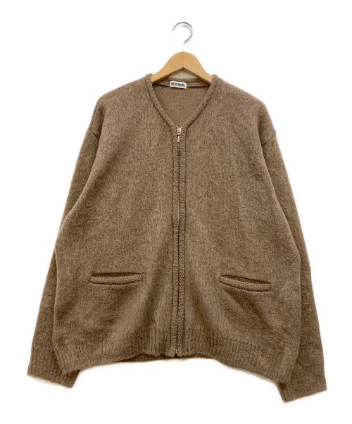 the anthology（アンソロジー）the anthology (アンソロジー) MOHAIR ZIP-UP CARDIGAN ブラウン サイズ:XLの古着・服飾アイテム