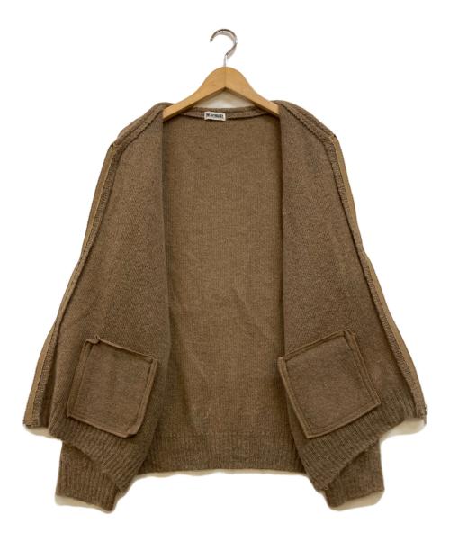 the anthology（アンソロジー）the anthology (アンソロジー) MOHAIR ZIP-UP CARDIGAN ブラウン サイズ:XLの古着・服飾アイテム