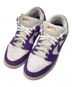 NIKEナイキ）の古着「SB Dunk Low Court Purple Gum ローカットスニーカー」｜ホワイト×パープル