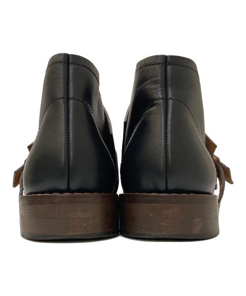 MARNI（マルニ）MARNI (マルニ) レザーストラップシューズ ブラック×ブラウン サイズ:39の古着・服飾アイテム