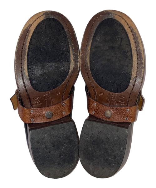 MARNI（マルニ）MARNI (マルニ) レザーストラップシューズ ブラック×ブラウン サイズ:39の古着・服飾アイテム