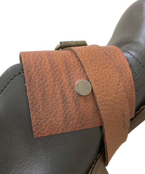 MARNI（マルニ）MARNI (マルニ) レザーストラップシューズ ブラック×ブラウン サイズ:39の古着・服飾アイテム