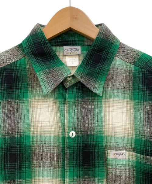 CalTop（キャルトップ）CalTop (キャルトップ) オンブレチェックシャツ グリーン サイズ:Mの古着・服飾アイテム