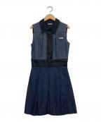 MIU MIUミュウミュウ）の古着「ノースリーブワンピース」｜インディゴ×ブラック