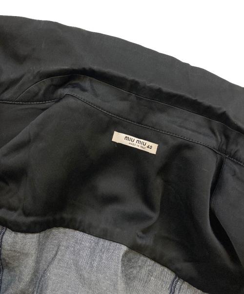 MIU MIU（ミュウミュウ）MIU MIU (ミュウミュウ) ノースリーブワンピース インディゴ×ブラック サイズ:40の古着・服飾アイテム