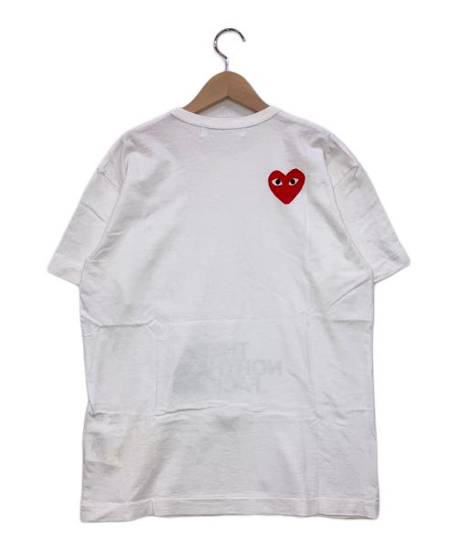 PLAY COMME des GARCONS（プレイコムデギャルソン）PLAY COMME des GARCONS (プレイ コムデギャルソン) THE NORTH FACE (ザ ノース フェイス) ハートロゴＴシャツ ホワイト サイズ:Lの古着・服飾アイテム