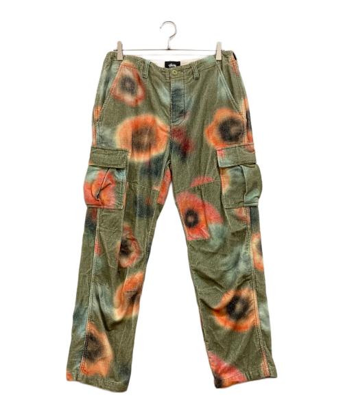 stussy（ステューシー）stussy (ステューシー) Velveteen Cargo Pant グリーン サイズ:W30の古着・服飾アイテム