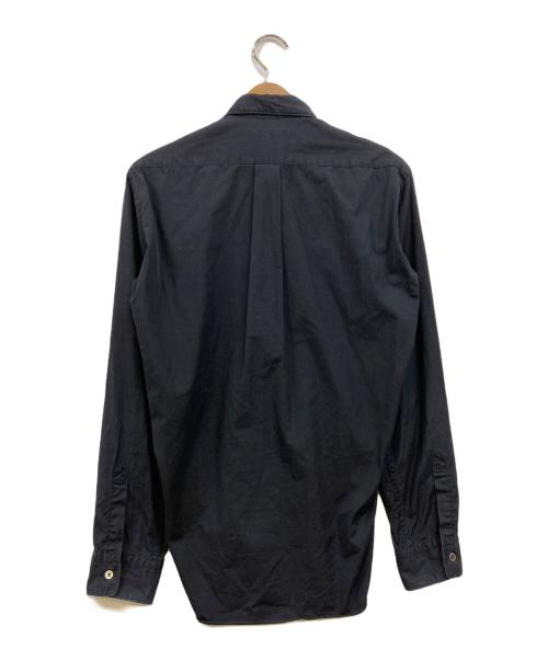 COMME des GARCONS HOMME（コムデギャルソン オム）COMME des GARCONS HOMME (コムデギャルソン オム) 製品染め縮絨切り替えシャツ ブラック サイズ:Sの古着・服飾アイテム