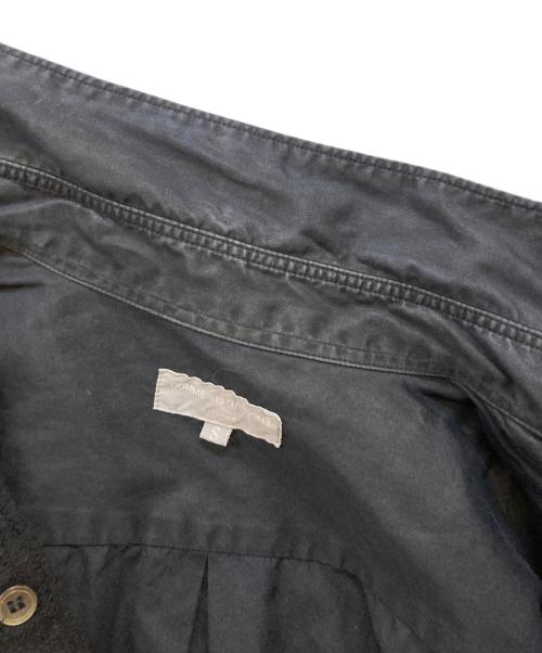 COMME des GARCONS HOMME（コムデギャルソン オム）COMME des GARCONS HOMME (コムデギャルソン オム) 製品染め縮絨切り替えシャツ ブラック サイズ:Sの古着・服飾アイテム