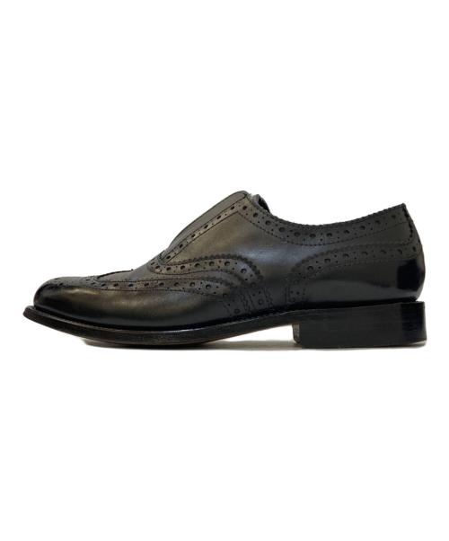 GRENSON（グレンソン）GRENSON (グレンソン) TOMORROW LAND (トゥモローランド) ウィングチップレザースリッポンシューズ ブラック サイズ:7Gの古着・服飾アイテム