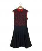 MIU MIUミュウミュウ）の古着「シルクレースノースリーブワンピース」｜ブラック