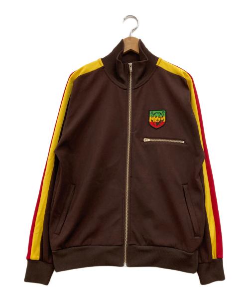 Hysteric Glamour（ヒステリックグラマー）Hysteric Glamour (ヒステリックグラマー) RASTA ワッペンジャケット トラックジャケット ブラウン×イエロー サイズ:Lの古着・服飾アイテム