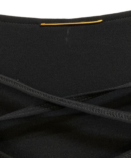 DEUXIEME CLASSE（ドゥーズィエム クラス）DEUXIEME CLASSE (ドゥーズィエム クラス) レースアップジョーゼットワンピース ブラック サイズ:下記参照の古着・服飾アイテム