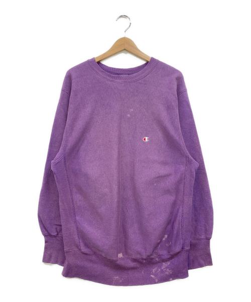 Champion（チャンピオン）Champion (チャンピオン) 90s後期 目ありブランクリバースウィーブスウェット パープル サイズ:XLの古着・服飾アイテム