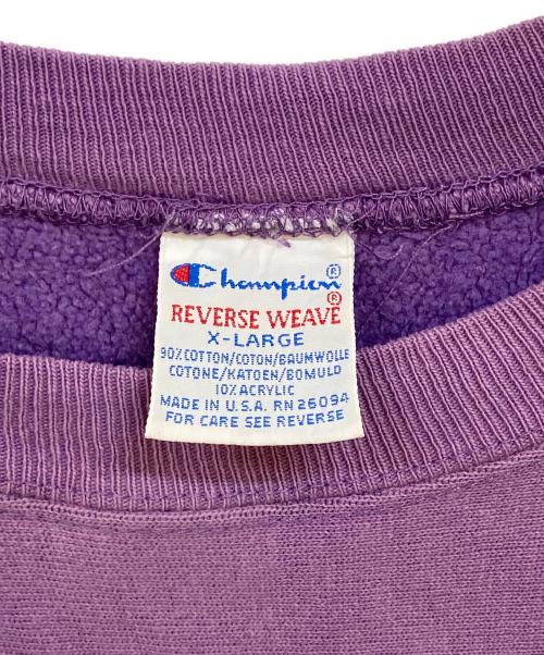Champion（チャンピオン）Champion (チャンピオン) 90s後期 目ありブランクリバースウィーブスウェット パープル サイズ:XLの古着・服飾アイテム