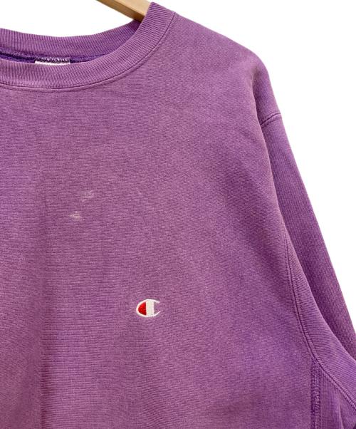 Champion（チャンピオン）Champion (チャンピオン) 90s後期 目ありブランクリバースウィーブスウェット パープル サイズ:XLの古着・服飾アイテム