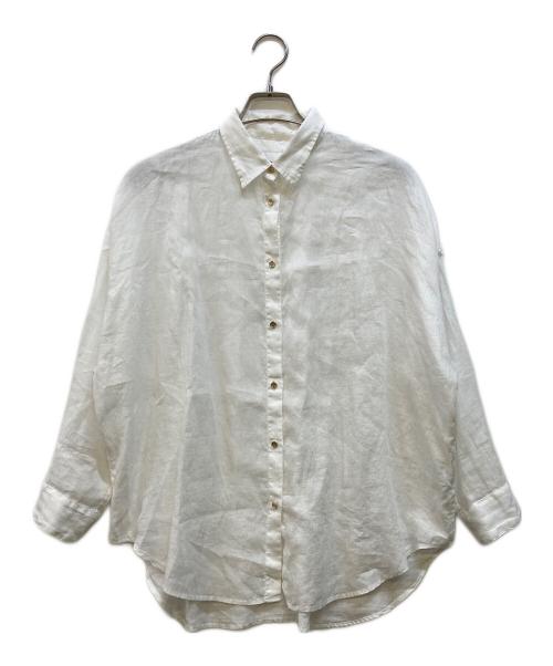 Spick and Span（スピック＆スパン）Spick and Span (スピックアンドスパン) 80リネンカシュクールビッグシャツ ホワイト サイズ:表記無しの古着・服飾アイテム